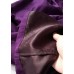 Fashion Purple Elastic Waist Pockets Jacquard Silk Wide Leg Pants Summer