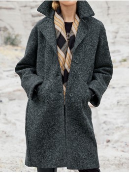 women's loose single breasted woolen coat HF1302-02-04