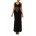 MORPHEW ATELIER Black Sheer Silk Chiffon & 1930S Lace Backless Gown