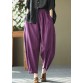 Italian Purple Oriental High Waist Linen Harem Pants Summer