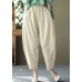 Linen Colour Oversized Harem Pants Elastic Waist Summer