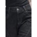 Classy Black High Waist Pockets Patchwork Cotton Denim Pants Summer