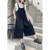 New fashion black large size loose straight tube wide leg jumpsuit female summer