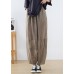 Plus Size Black Pockets Linen Harem Pants Summer