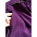 Fashion Purple Elastic Waist Pockets Jacquard Silk Wide Leg Pants Summer