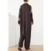 spring big pockets ming Harem cotton brown plus szie  plaid jumpsuit