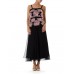 MORPHEW ATELIER Black & Pink Chiffon Chanel Inspired Gown Made With 1980S Ribbon Lace