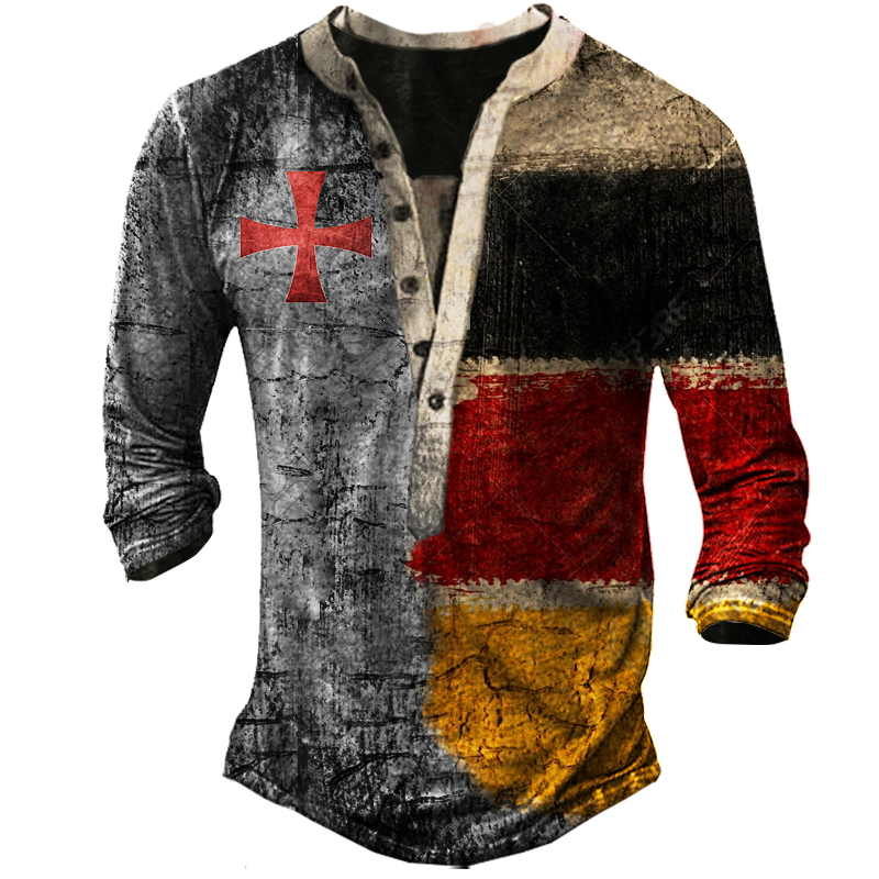 Printed Retro Trendy Long sleeved T-shirt 