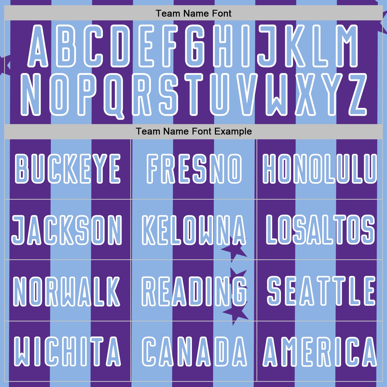 Custom Purple Light Blue-White Stars And Stripes Sports Sublimation Soccer Uniform Jersey