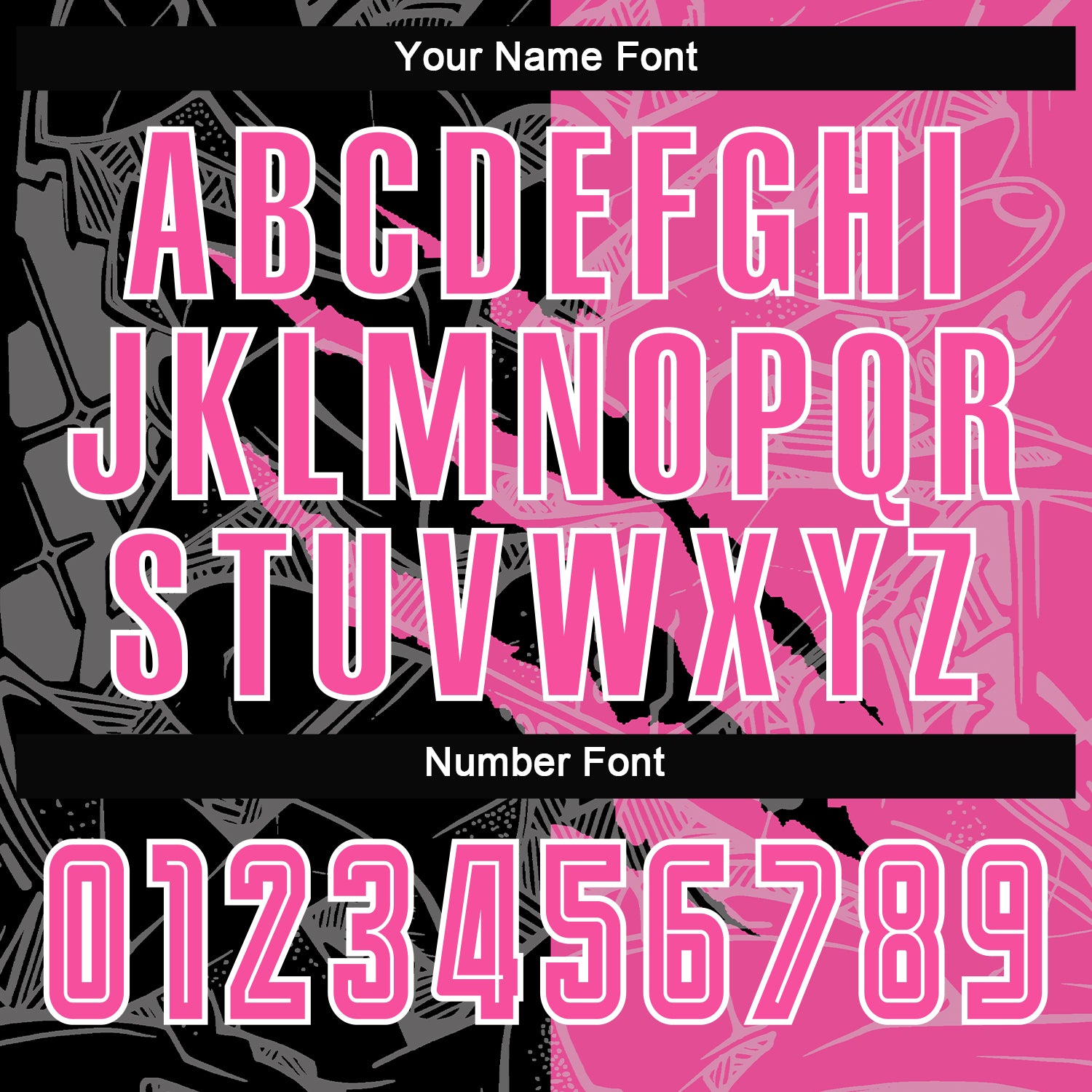 Custom Graffiti Pattern Pink Black-White Scratch Sublimation Soccer Uniform Jersey