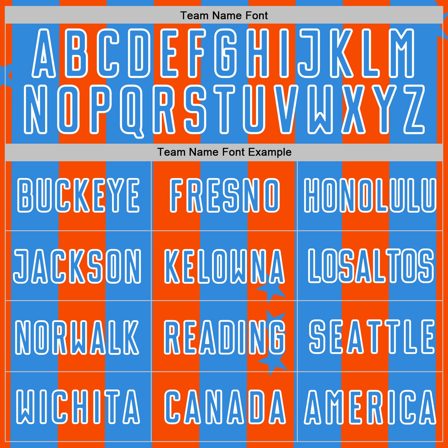 Custom Powder Blue Orange-White Stars And Stripes Sports Sublimation Soccer Uniform Jersey