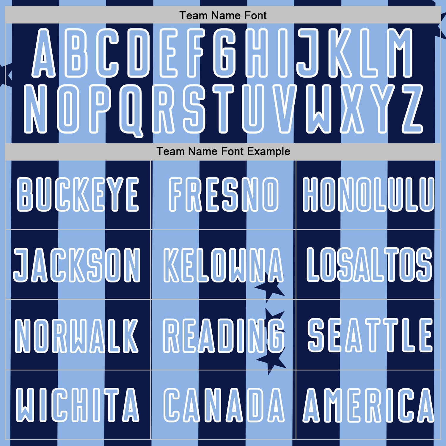 Custom Navy Light Blue-White Stars And Stripes Sports Sublimation Soccer Uniform Jersey