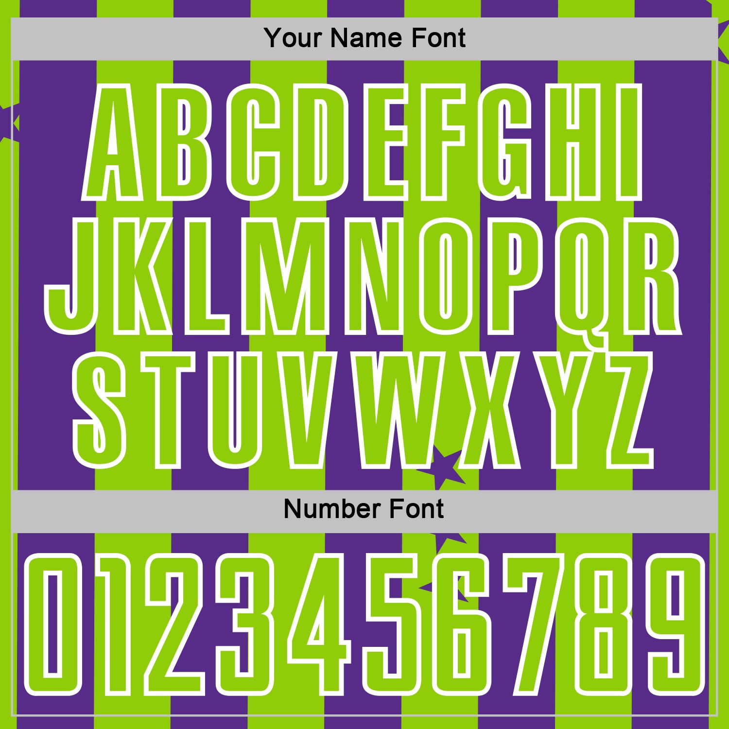 Custom Purple Neon Green-White Stars And Stripes Sports Sublimation Soccer Uniform Jersey