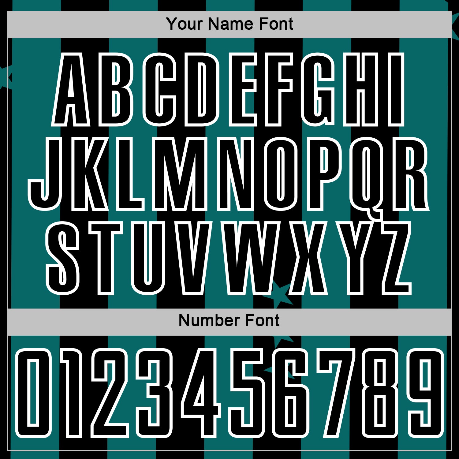 Custom Teal Black-White Stars And Stripes Sports Sublimation Soccer Uniform Jersey