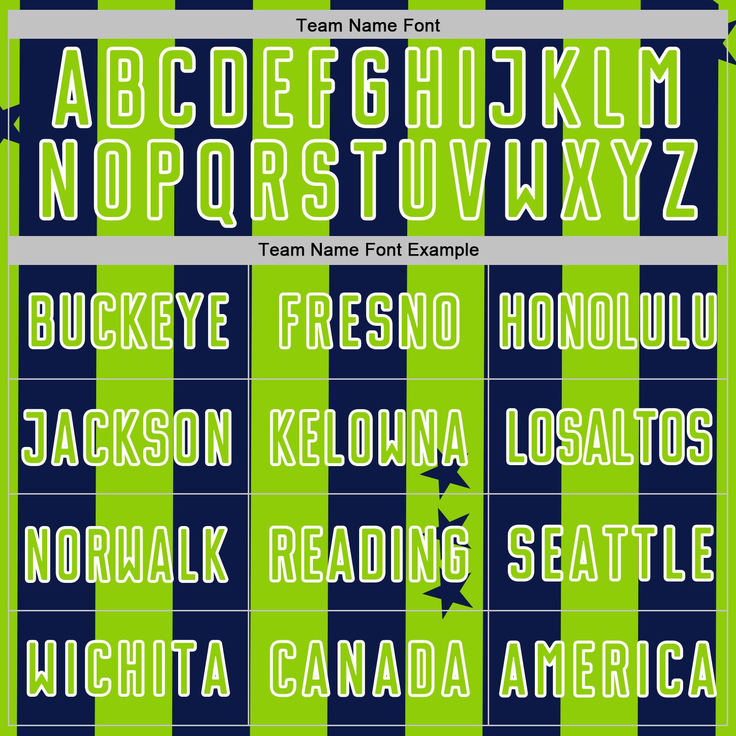 Custom Navy Neon Green-White Stars And Stripes Sports Sublimation Soccer Uniform Jersey