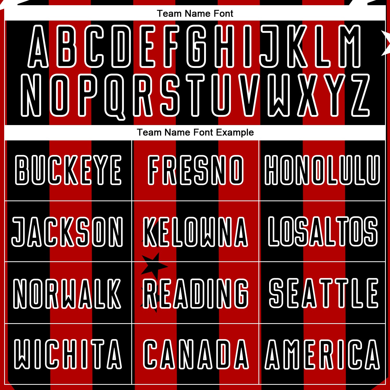 Custom Red Black-White Stars And Stripes Sublimation Soccer Uniform Jersey