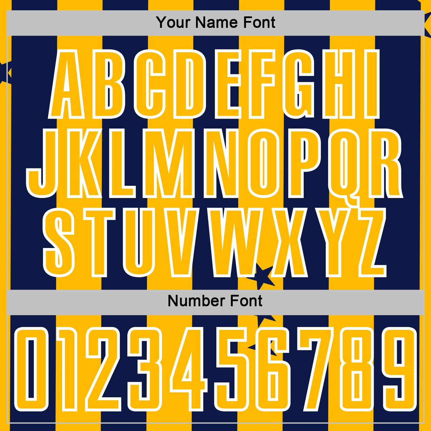 Custom Navy Gold-White Stars And Stripes Sports Sublimation Soccer Uniform Jersey