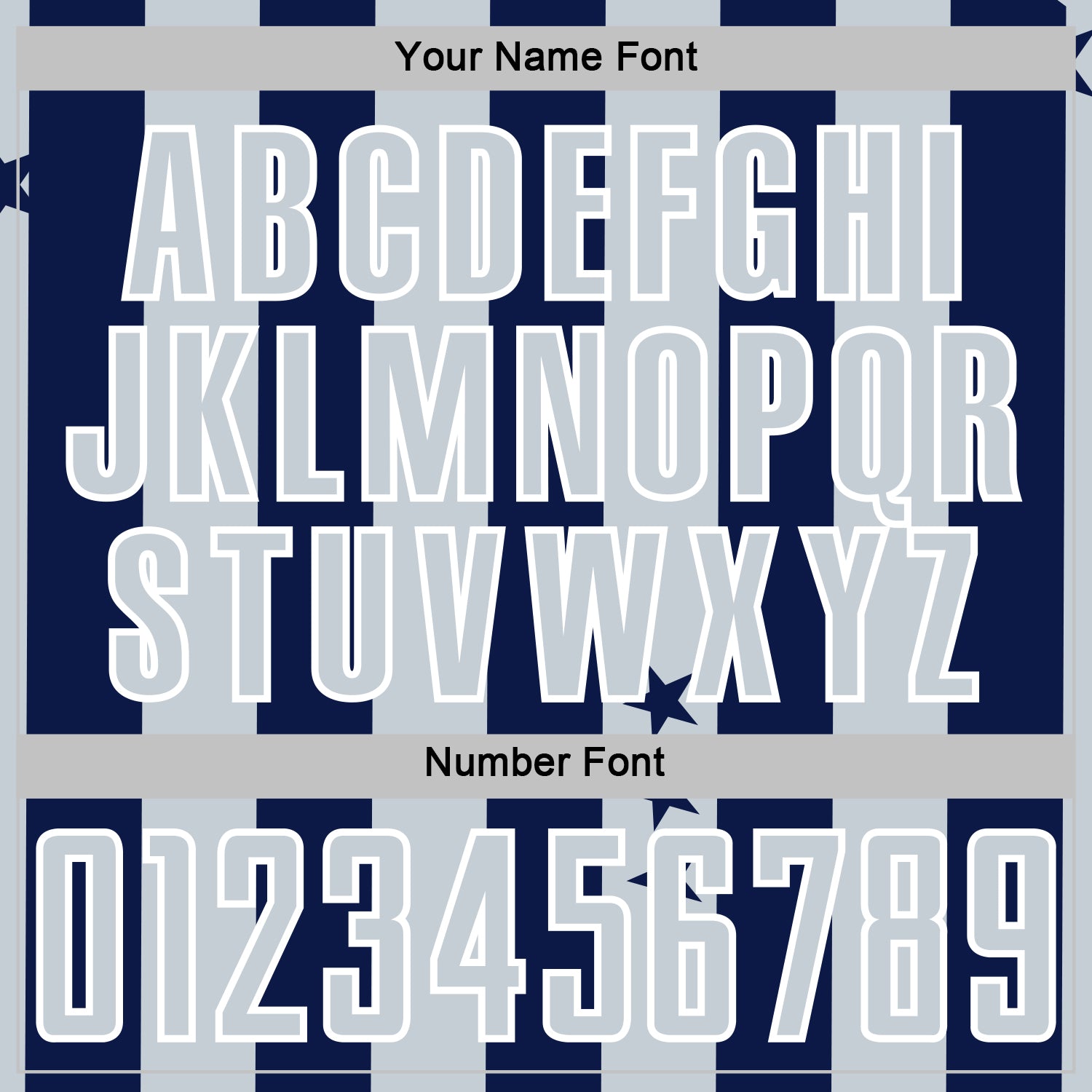 Custom Navy Silver-White Stars And Stripes Sports Sublimation Soccer Uniform Jersey