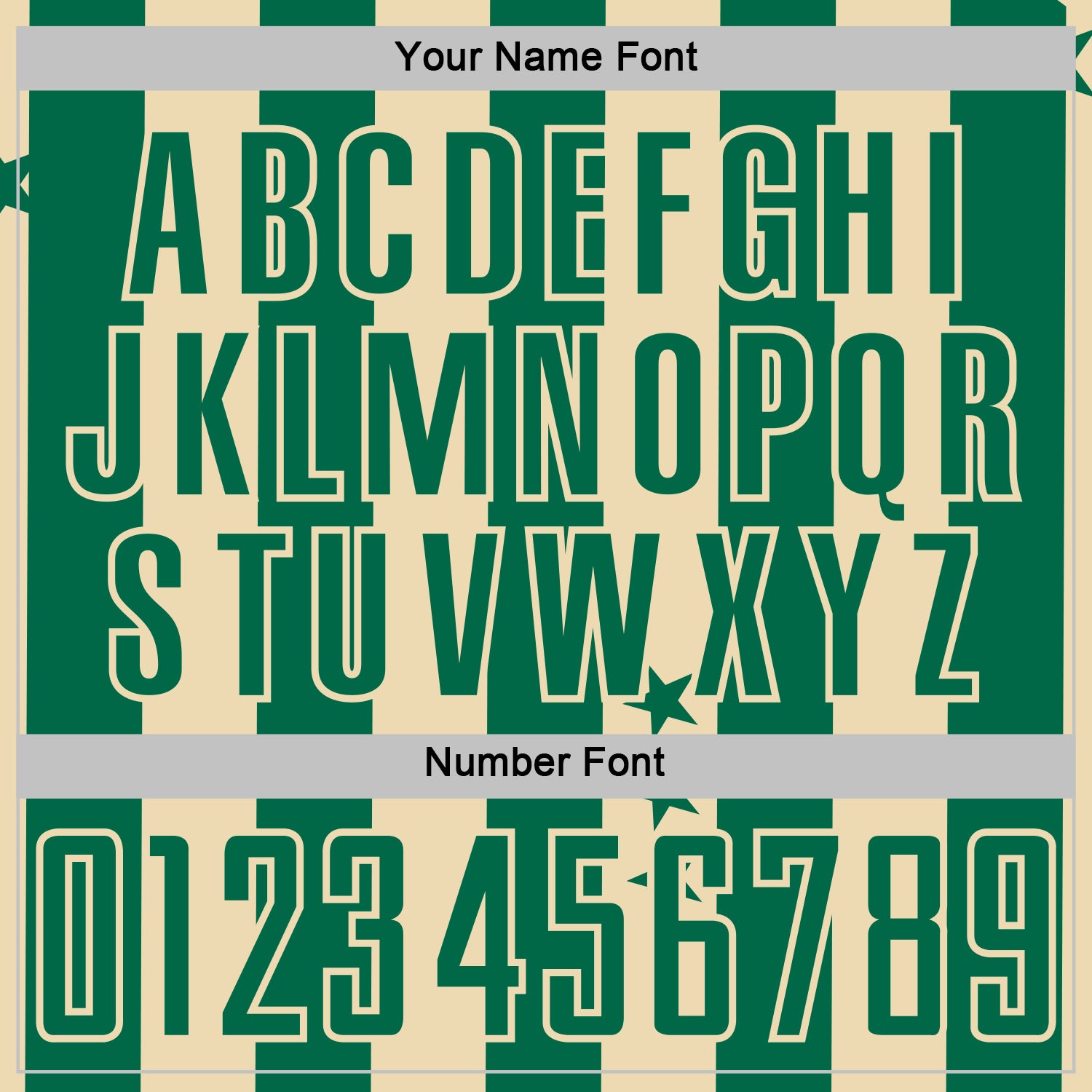 Custom Kelly Green Cream Stars And Stripes Sports Sublimation Soccer Uniform Jersey