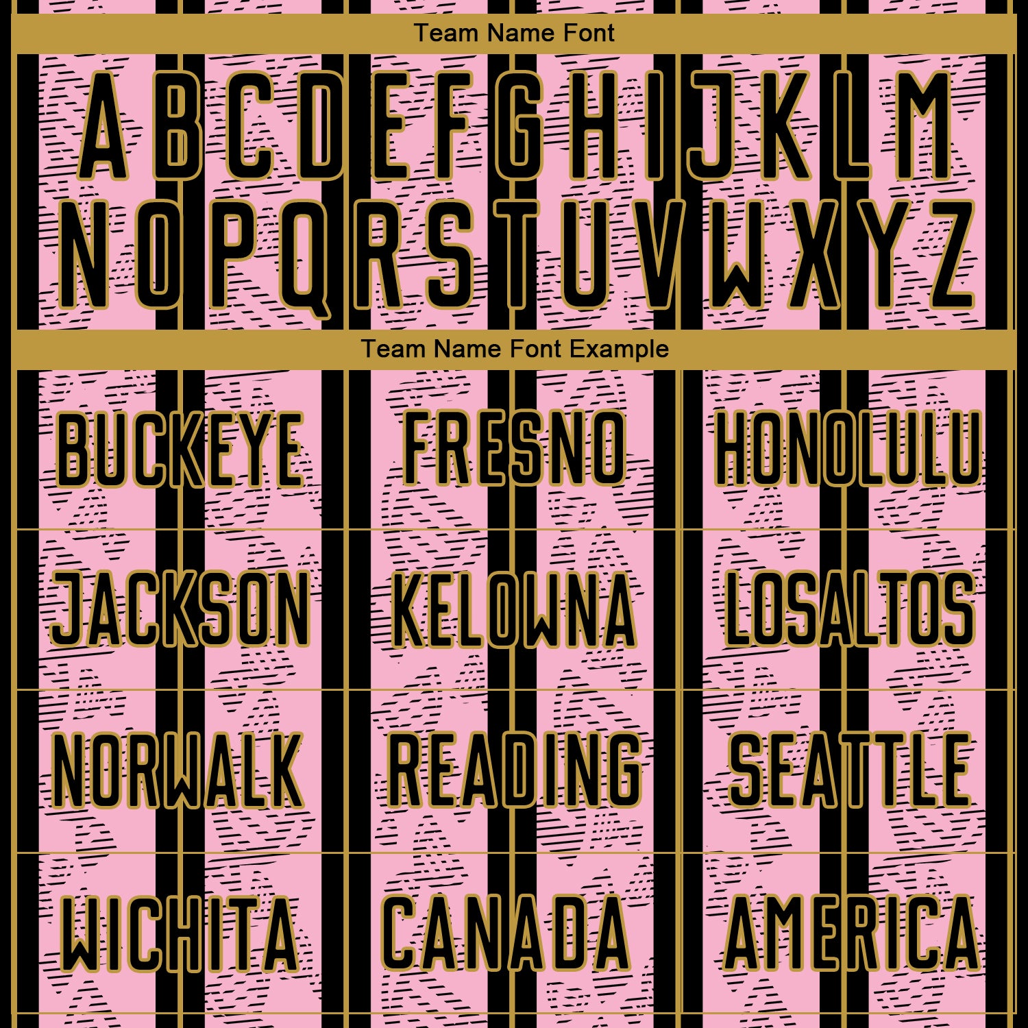 Custom Light Pink Black-Old Gold Stripe Line Sublimation Soccer Uniform Jersey