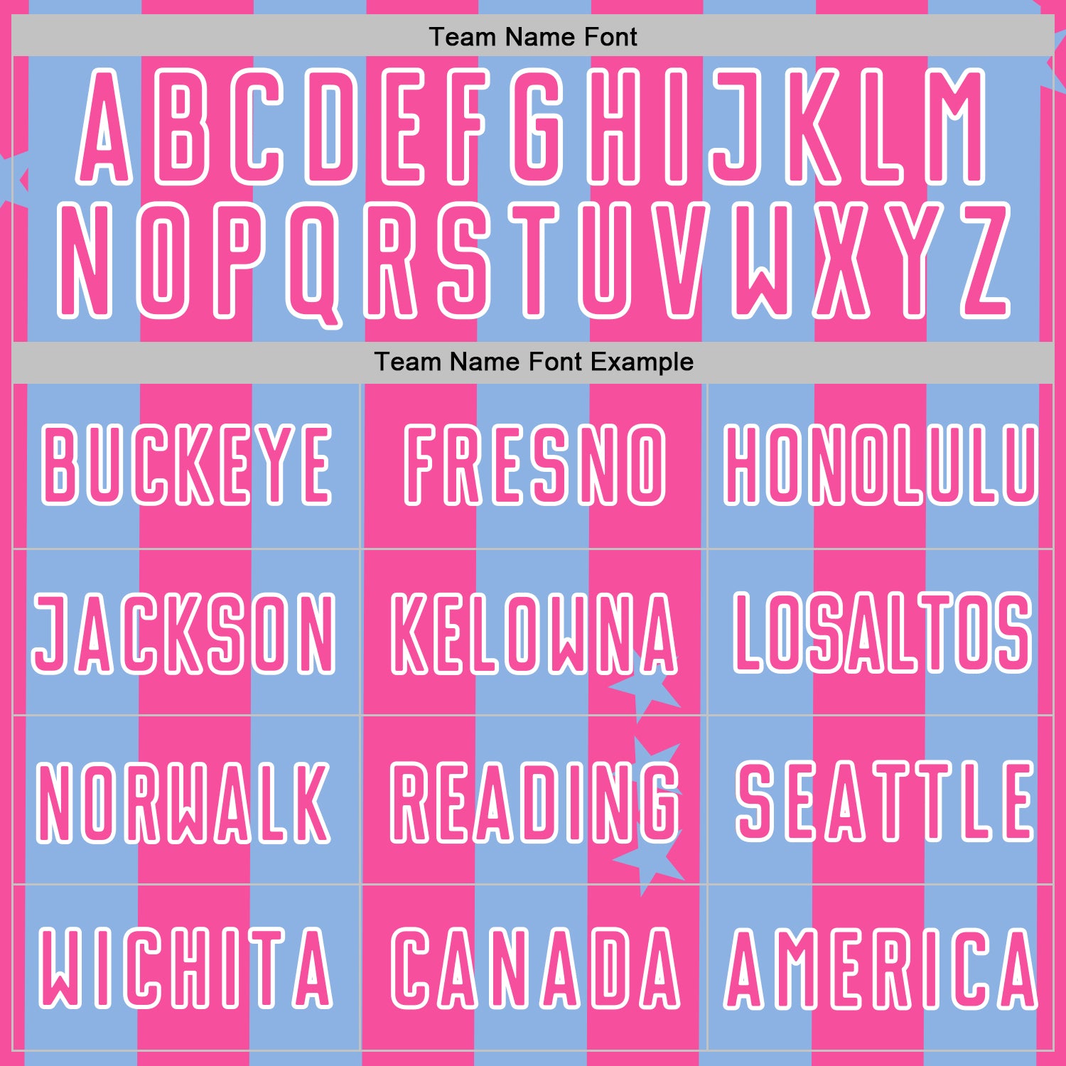 Custom Light Blue Pink-White Stars And Stripes Sports Sublimation Soccer Uniform Jersey