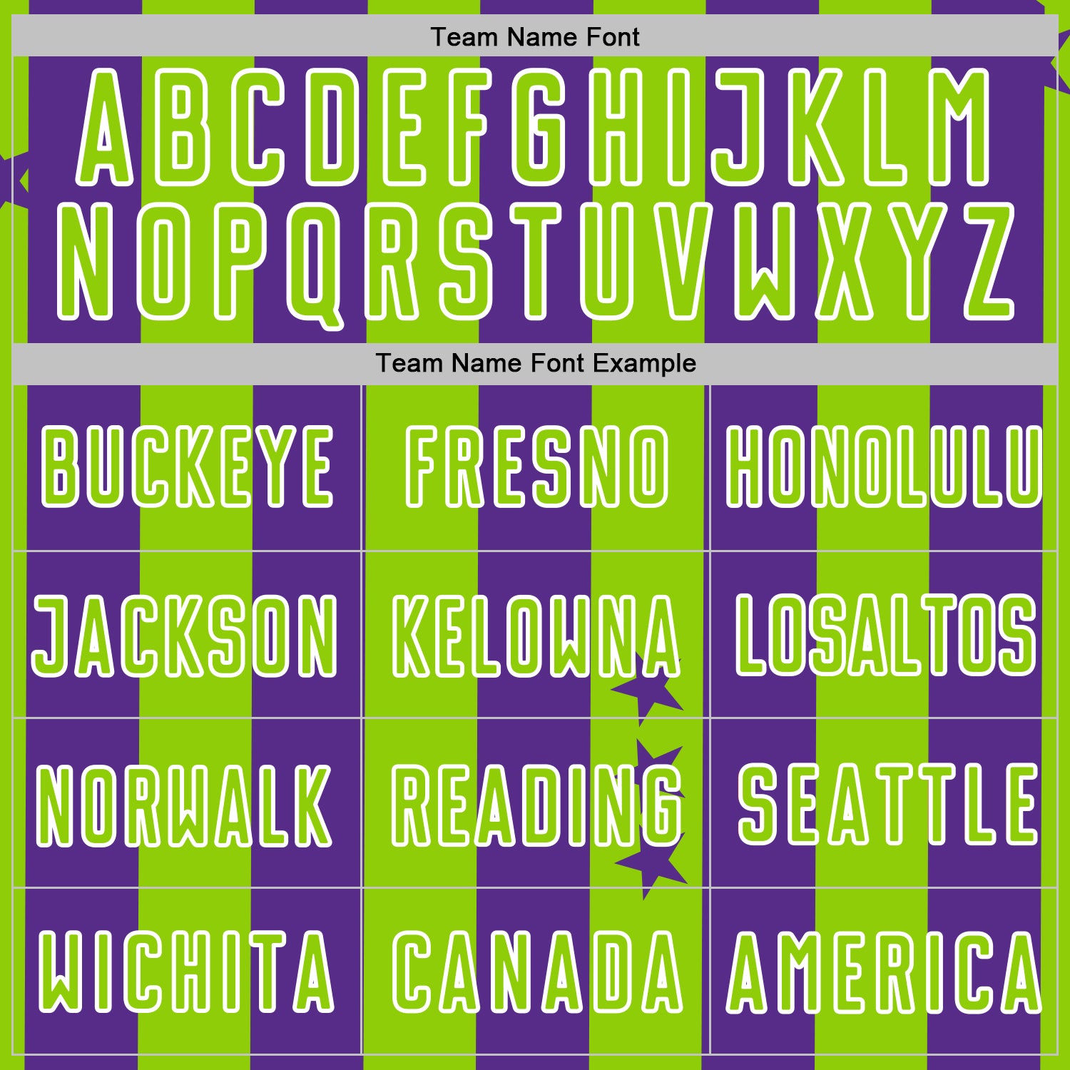 Custom Purple Neon Green-White Stars And Stripes Sports Sublimation Soccer Uniform Jersey