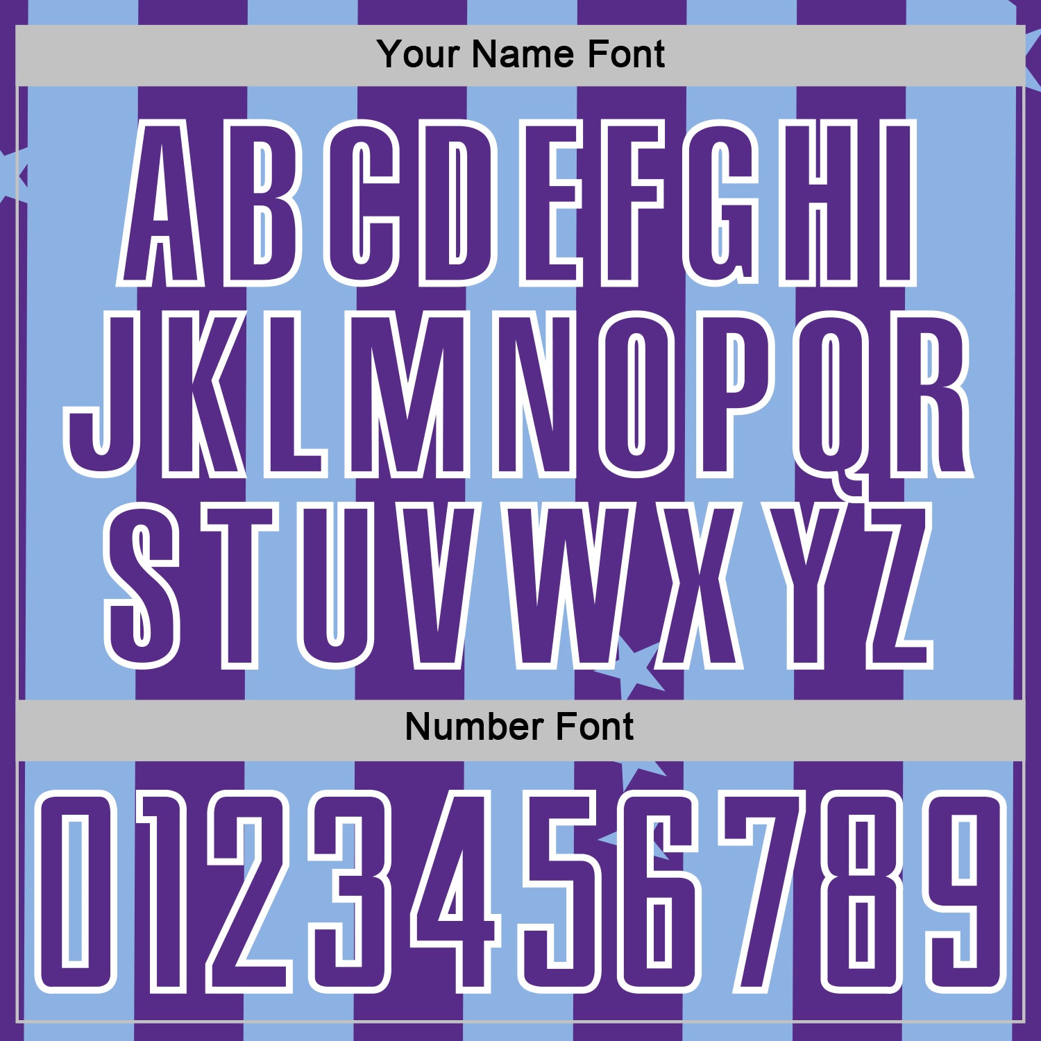 Custom Light Blue Purple-White Stars And Stripes Sports Sublimation Soccer Uniform Jersey