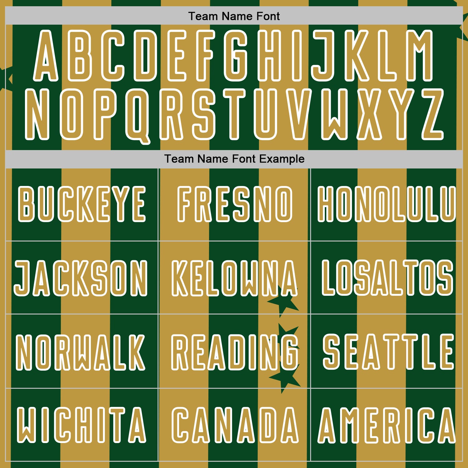 Custom Green Old Gold-White Stars And Stripes Sports Sublimation Soccer Uniform Jersey