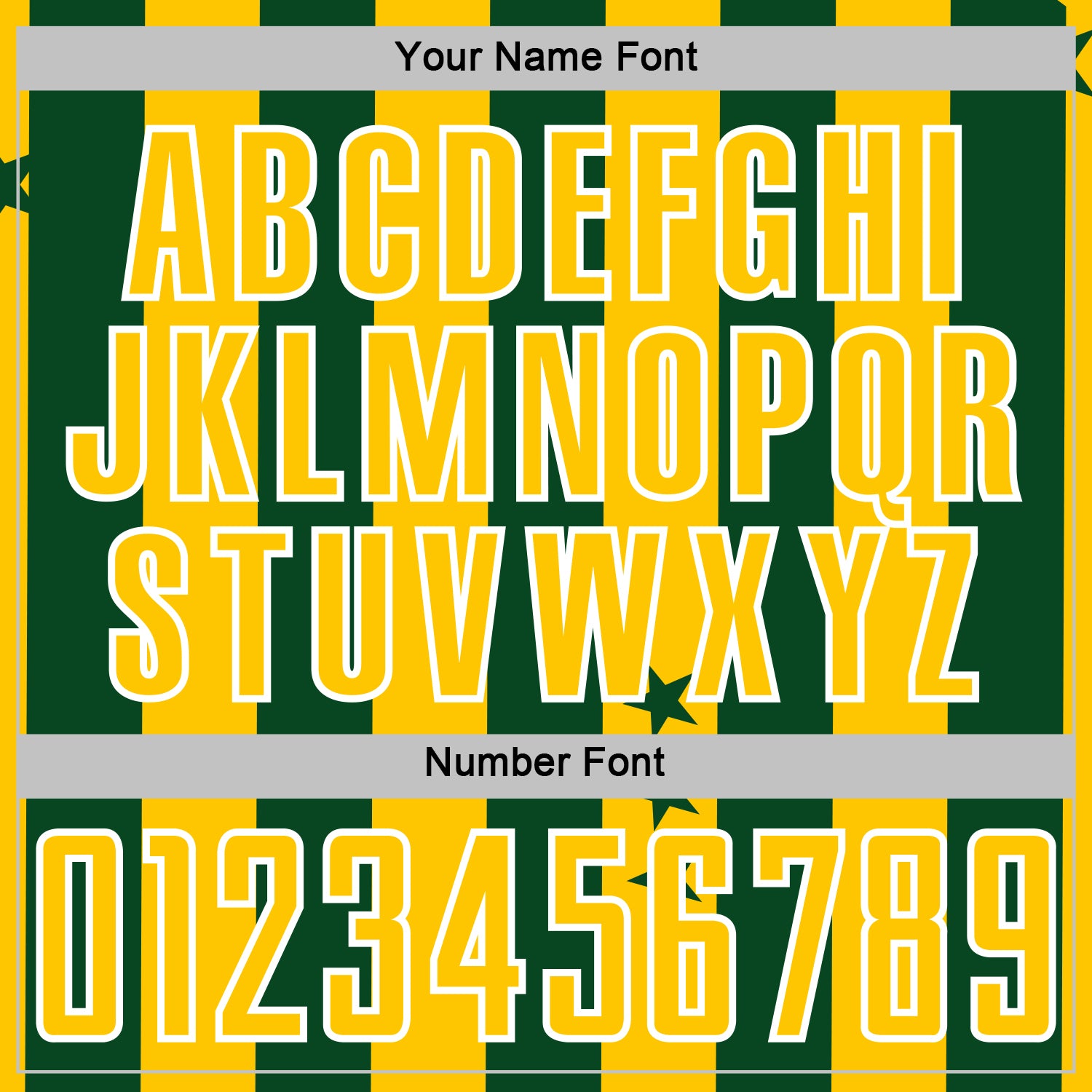 Custom Green Yellow-White Stars And Stripes Sports Sublimation Soccer Uniform Jersey