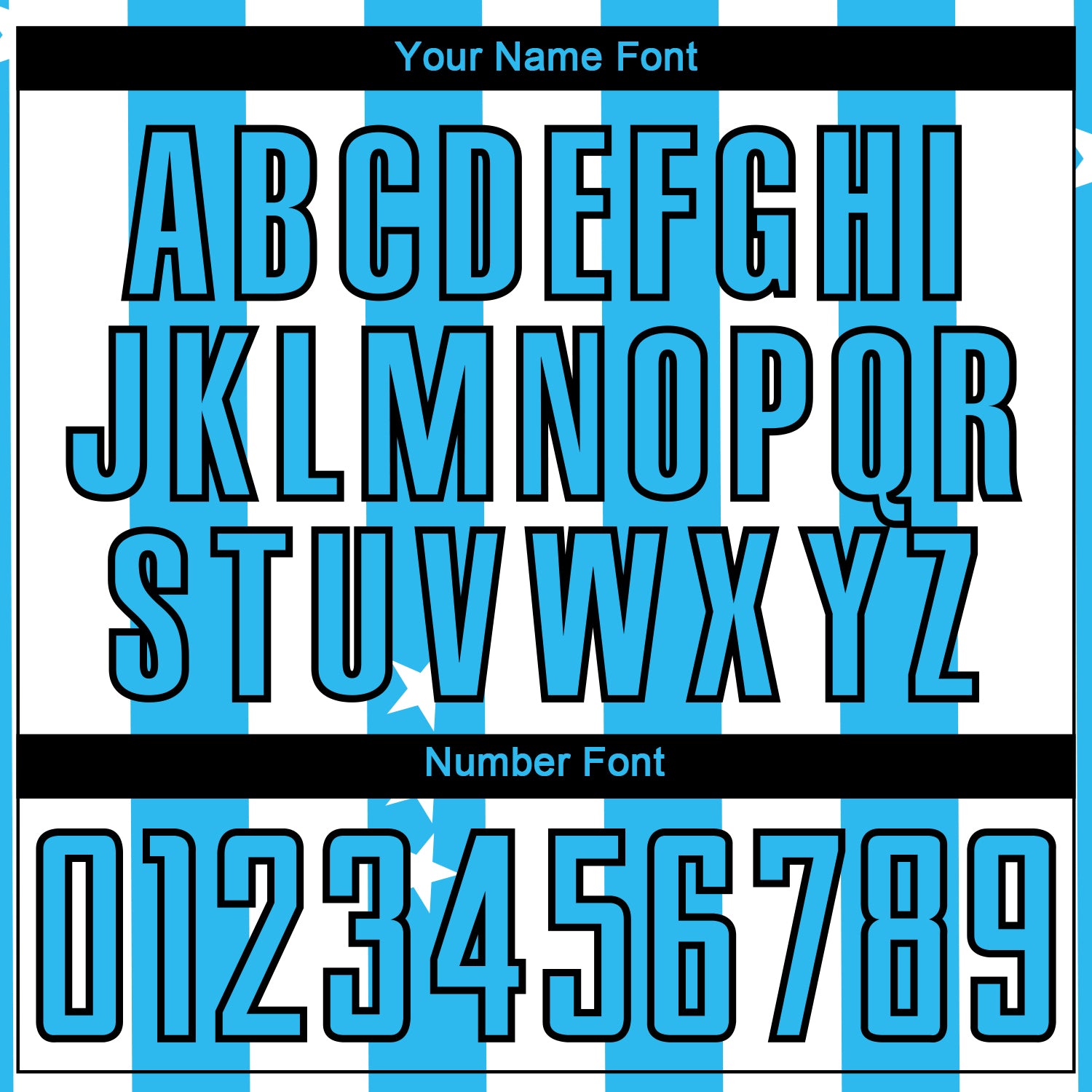 Custom White Sky Blue-Black Stars And Stripes Sublimation Soccer Uniform Jersey