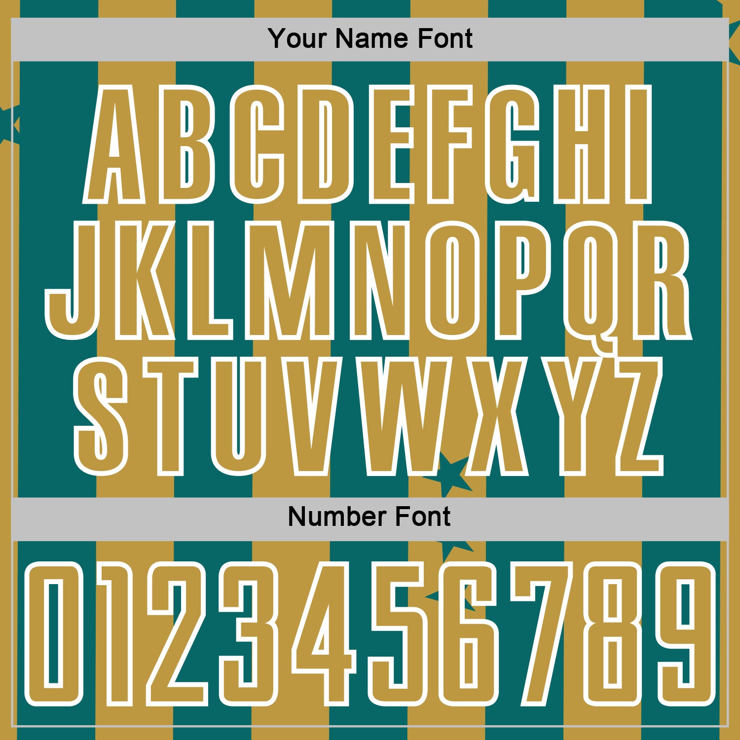 Custom Teal Old Gold-White Stars And Stripes Sports Sublimation Soccer Uniform Jersey