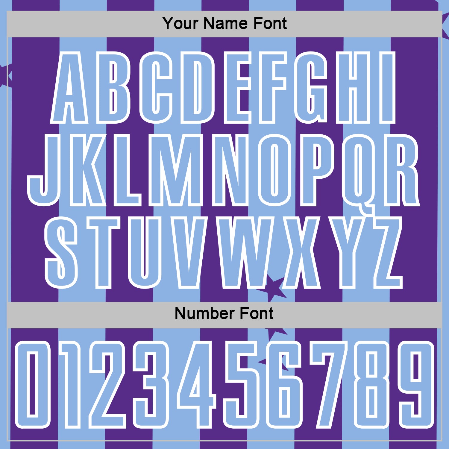 Custom Purple Light Blue-White Stars And Stripes Sports Sublimation Soccer Uniform Jersey