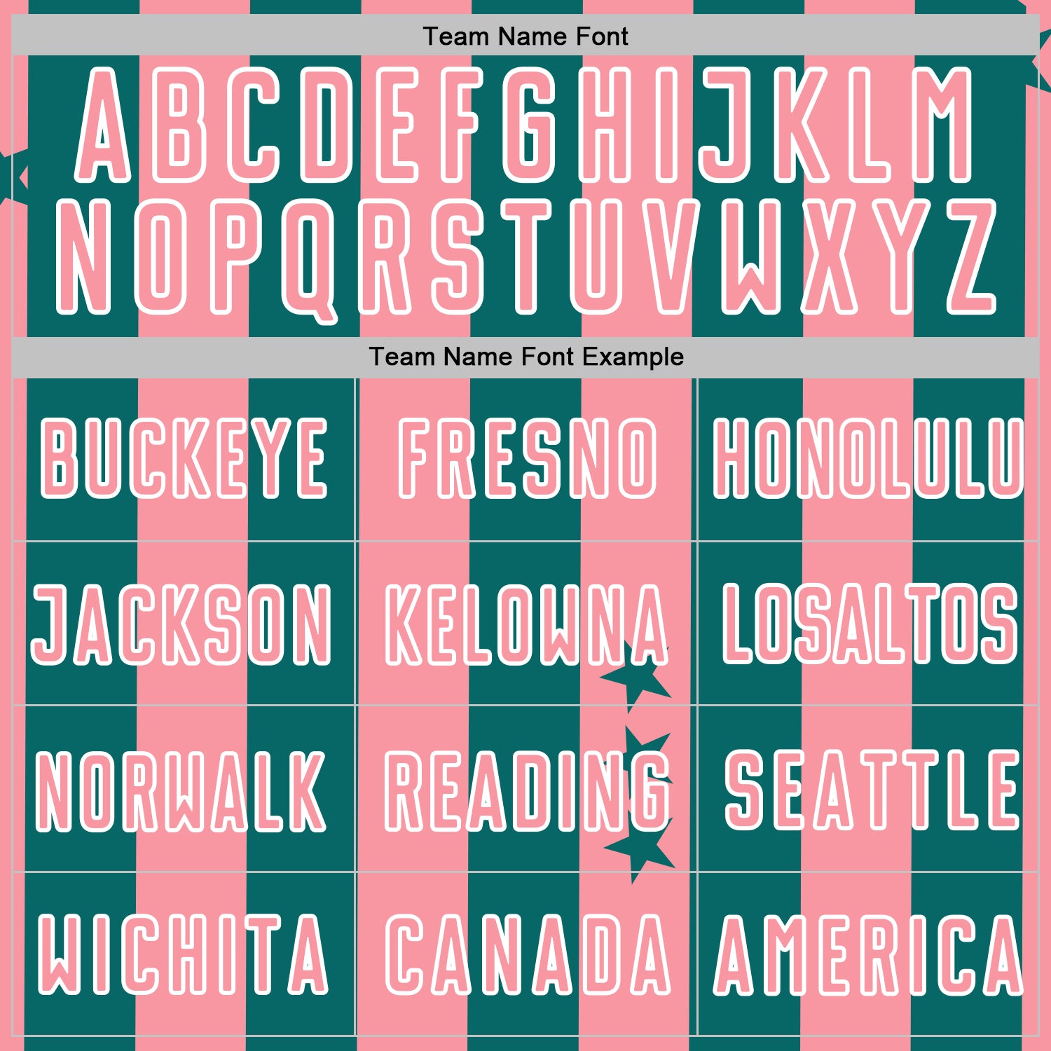 Custom Teal Medium Pink-White Stars And Stripes Sports Sublimation Soccer Uniform Jersey