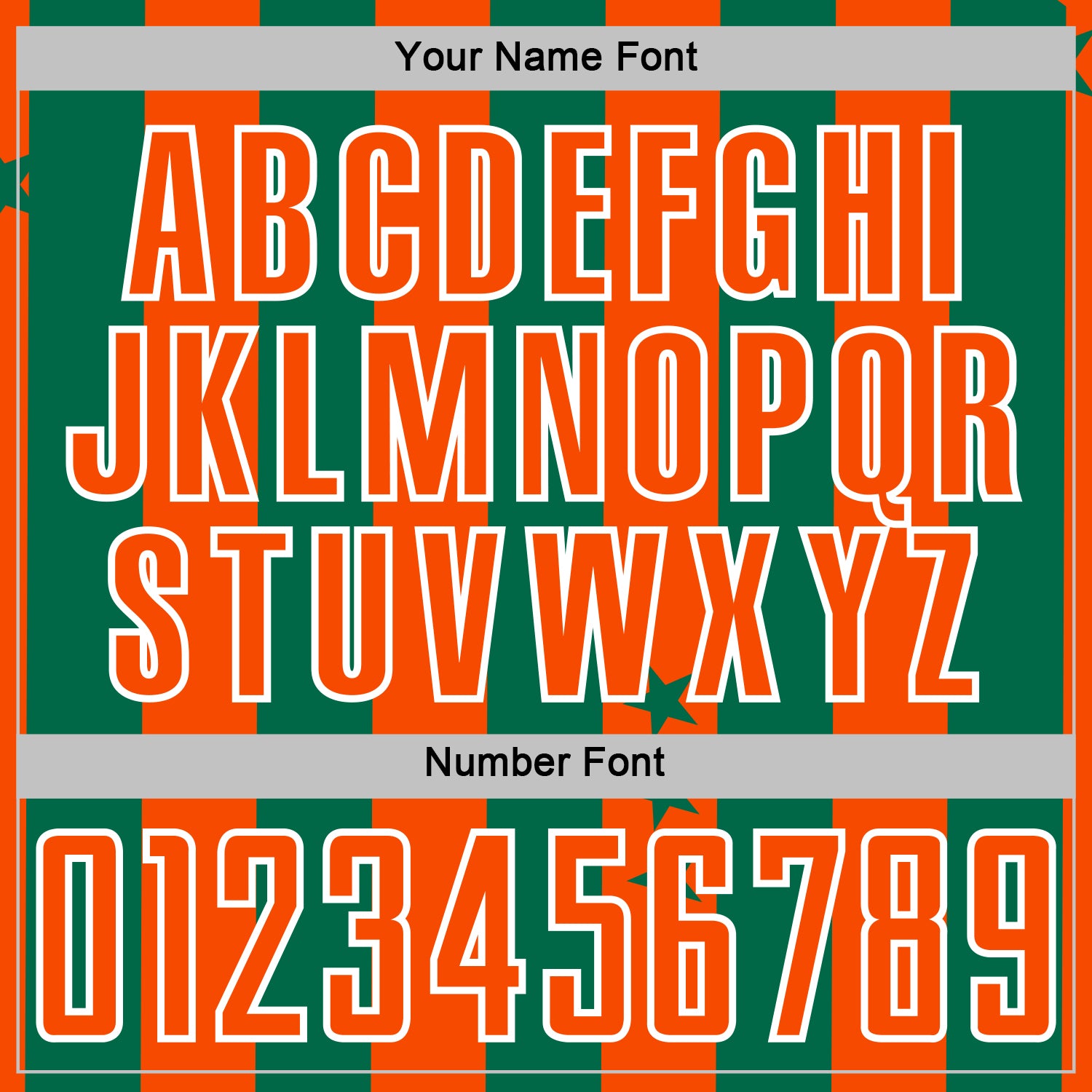 Custom Kelly Green Orange-White Stars And Stripes Sports Sublimation Soccer Uniform Jersey