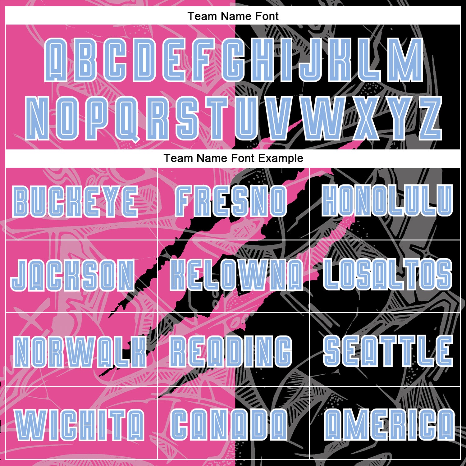 Custom Graffiti Pattern Light Blue Black-Pink Scratch Sublimation Soccer Uniform Jersey