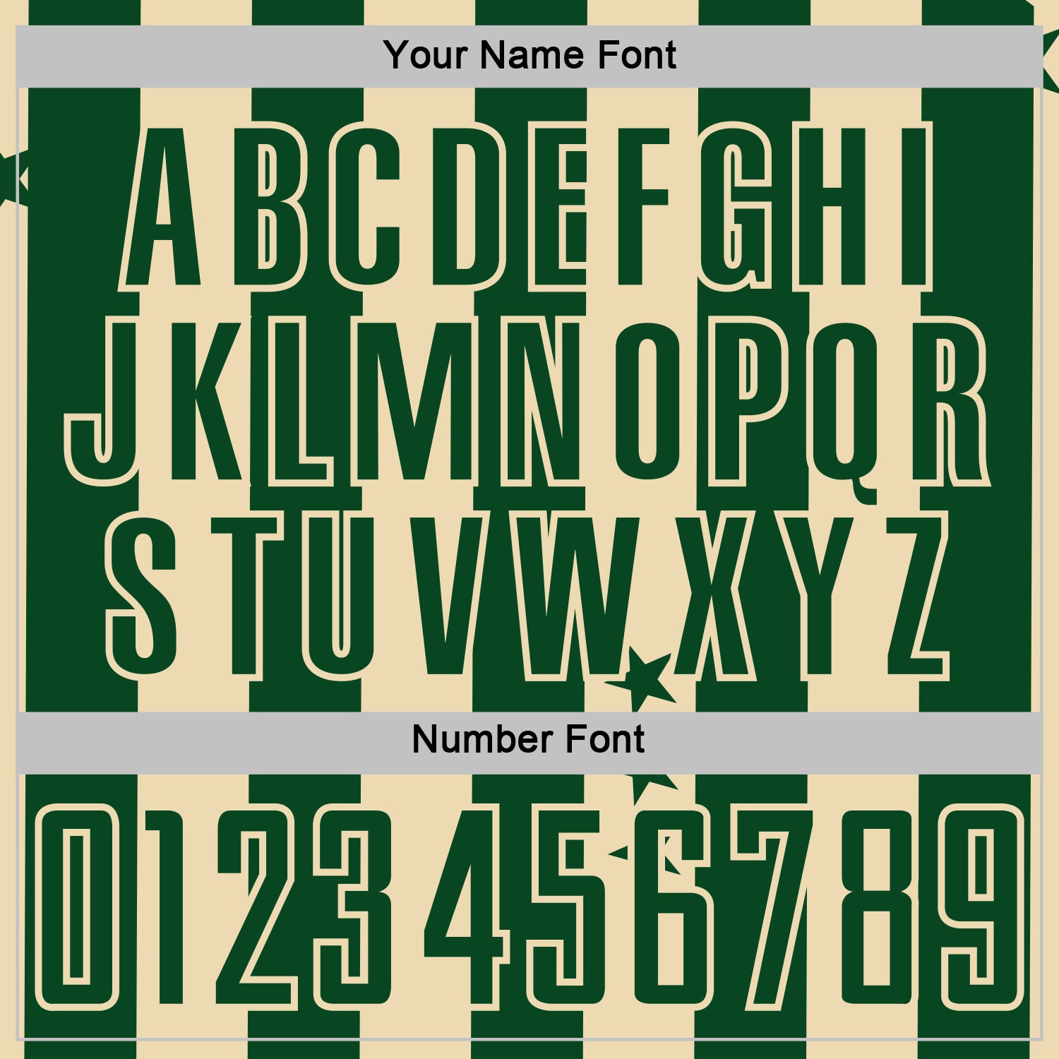 Custom Green Cream Stars And Stripes Sports Sublimation Soccer Uniform Jersey