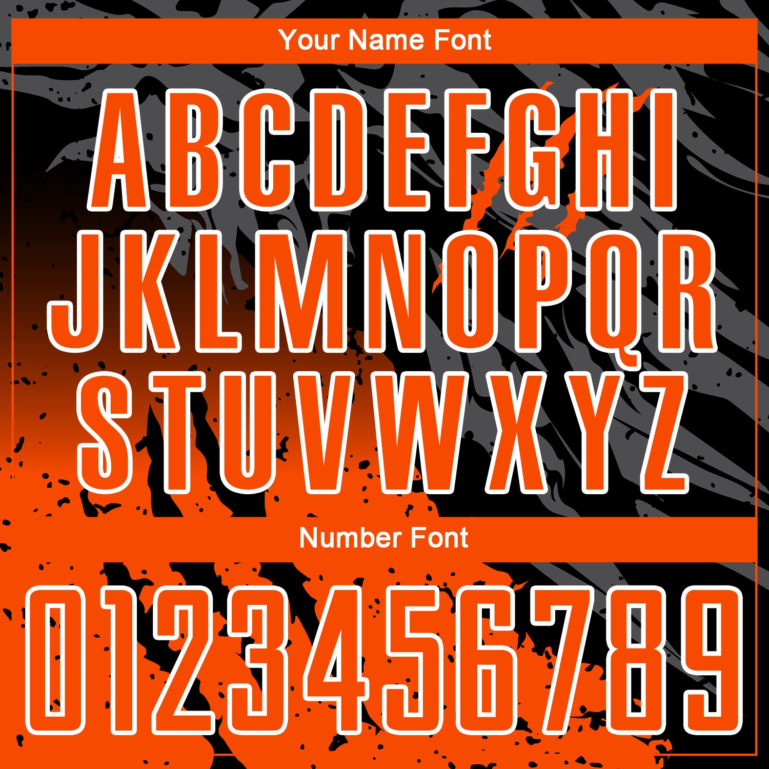 Custom Black Orange-White Gradient Scratch Splash Sublimation Soccer Uniform Jersey