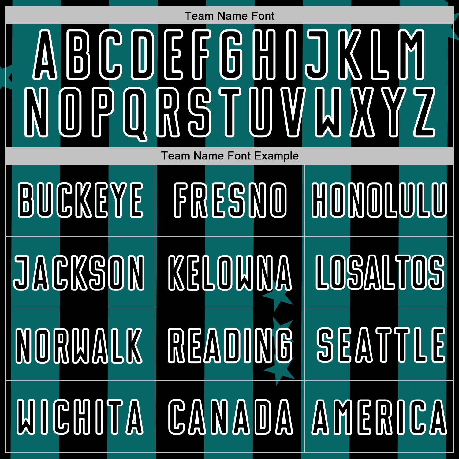 Custom Teal Black-White Stars And Stripes Sports Sublimation Soccer Uniform Jersey