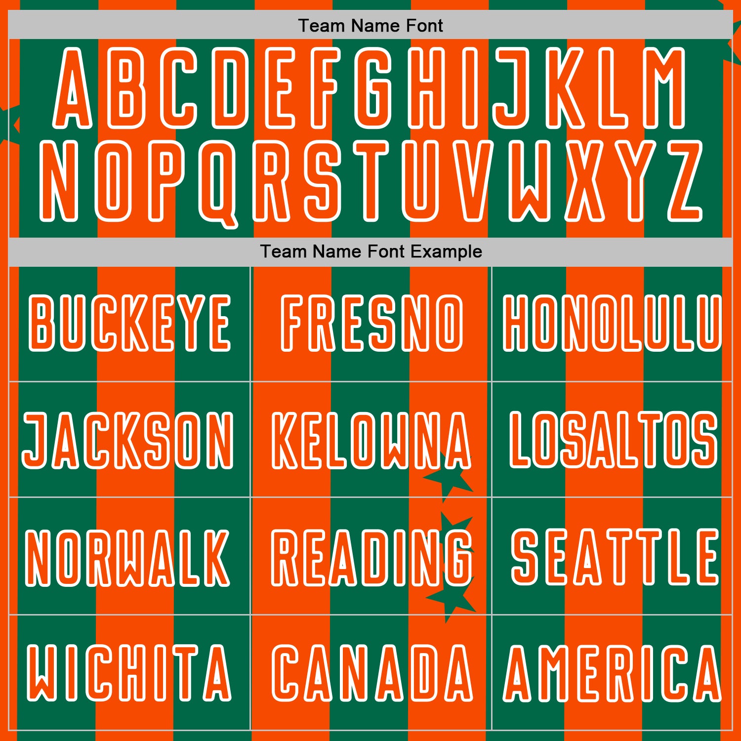 Custom Kelly Green Orange-White Stars And Stripes Sports Sublimation Soccer Uniform Jersey