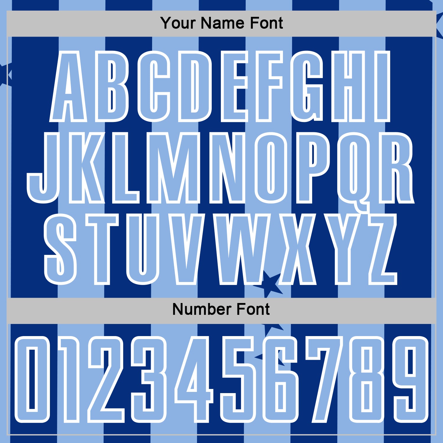 Custom Royal Light Blue-White Stars And Stripes Sports Sublimation Soccer Uniform Jersey