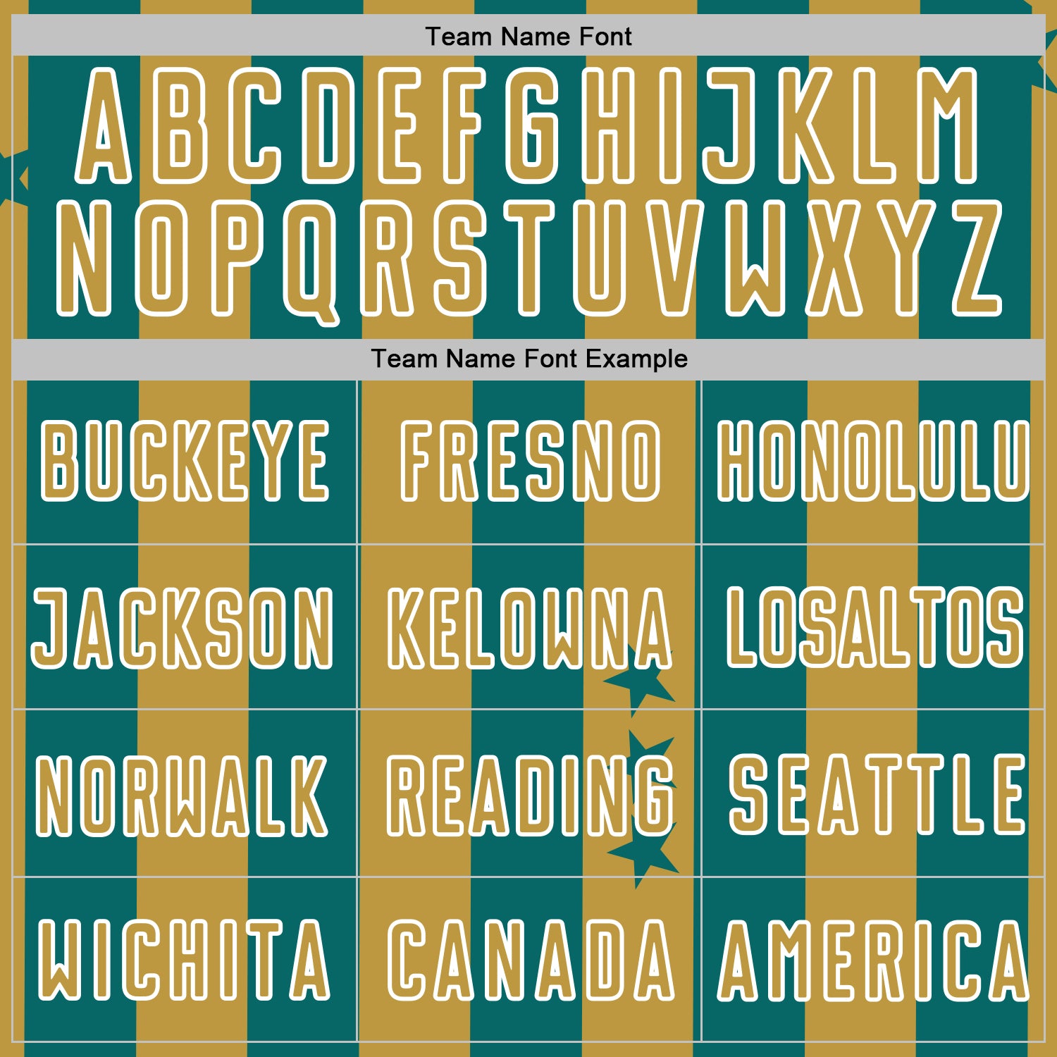 Custom Teal Old Gold-White Stars And Stripes Sports Sublimation Soccer Uniform Jersey